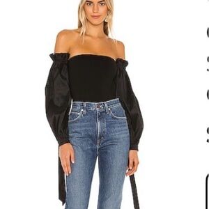 Majorelle Bliss Bodysuit off the shoulder. Size XXS
